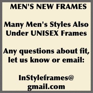 MEN'S FRAMES - Ultra lightweight, great quality, spring hinges.